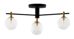 Lampa Sufitowa FIGARO Czarny Transparentny Szklane Klosze 4xG9 * Jupiter Outlet