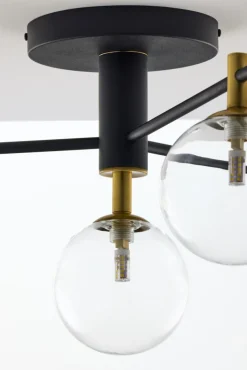 Lampa Sufitowa FIGARO Czarny Transparentny Szklane Klosze 4xG9 * Jupiter Outlet