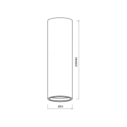 Lampa Sufitowa GENESIS Tuba Biały 1xGU10 6,3x20cm * Eko-light Discount