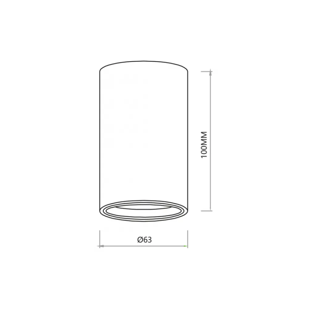 Lampa Sufitowa GENESIS Tuba Biały 1xGU10 6,3x10cm * Eko-light Outlet
