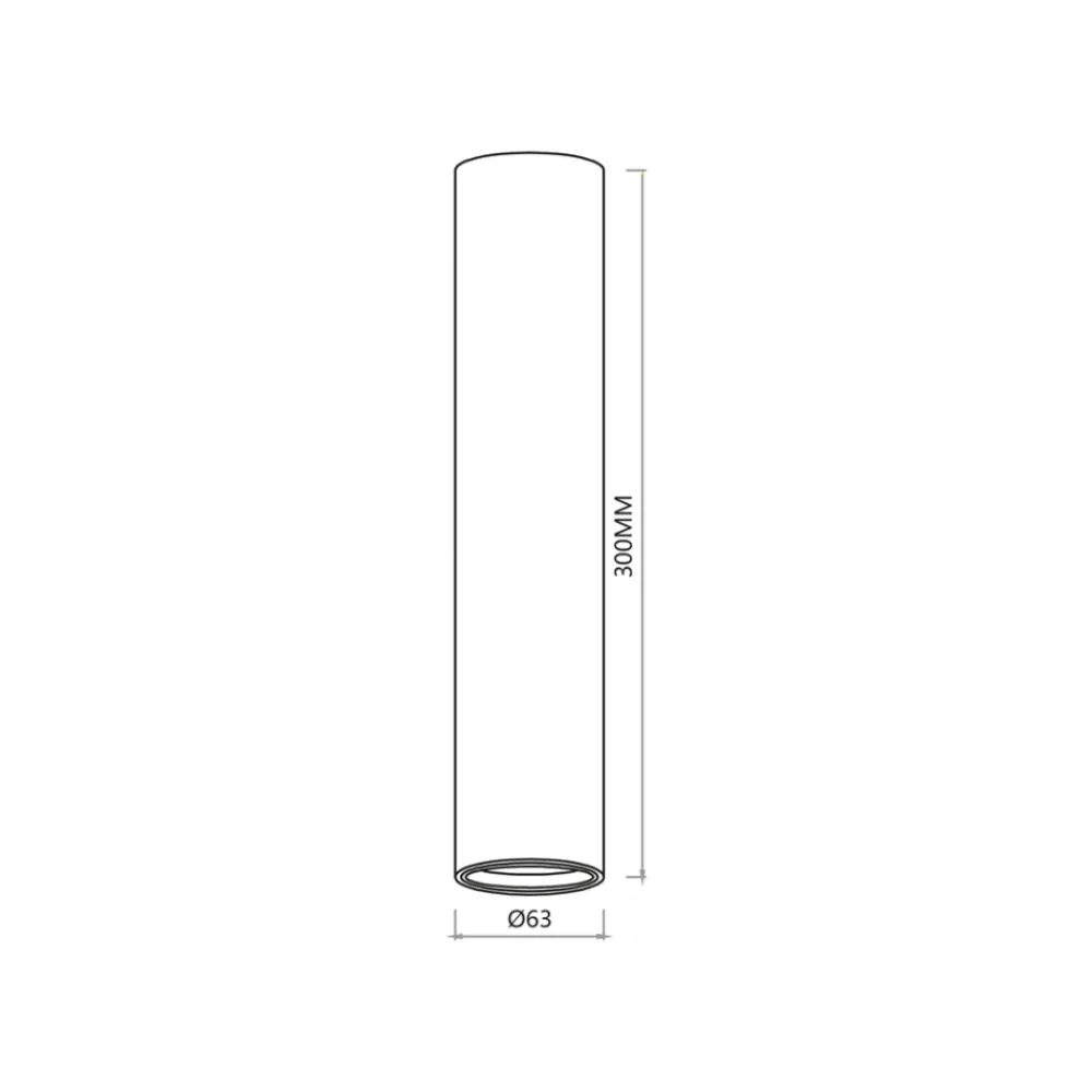 Lampa Sufitowa GENESIS Tuba Złoty 1xGU10 6,3x30cm * Eko-light Outlet