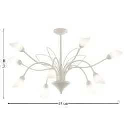 Lampa sufitowa GLORIOSA szara 10xG9 * Jupiter Discount