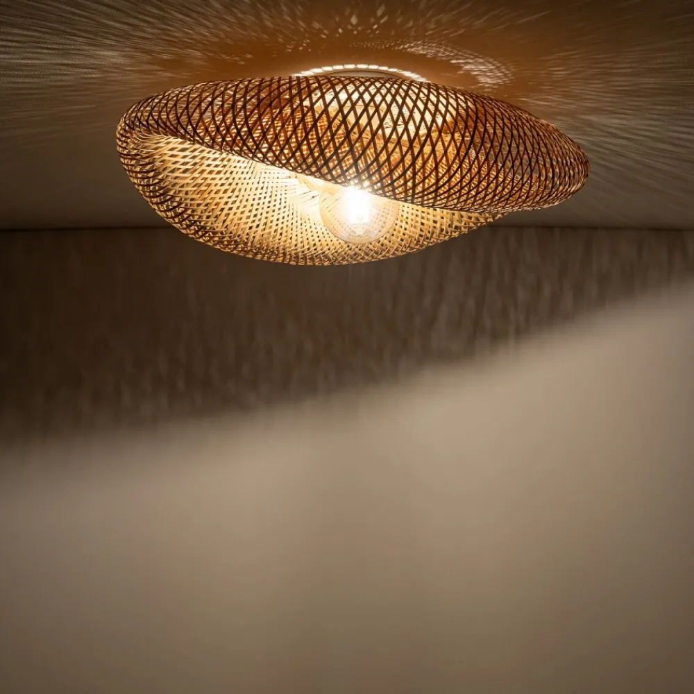 Lampa Sufitowa HAVANA Biały Brązowy Abażur 1xE27 60cm * Nowodvorski