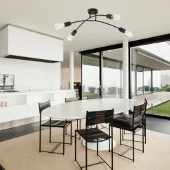 Lampa Sufitowa HELIX Czarny Loft 4xE27 * TK Lighting