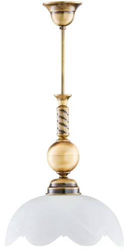 Lampa Sufitowa Patyna Biały Szklany Klosz 1xE27 * Jupiter Sale