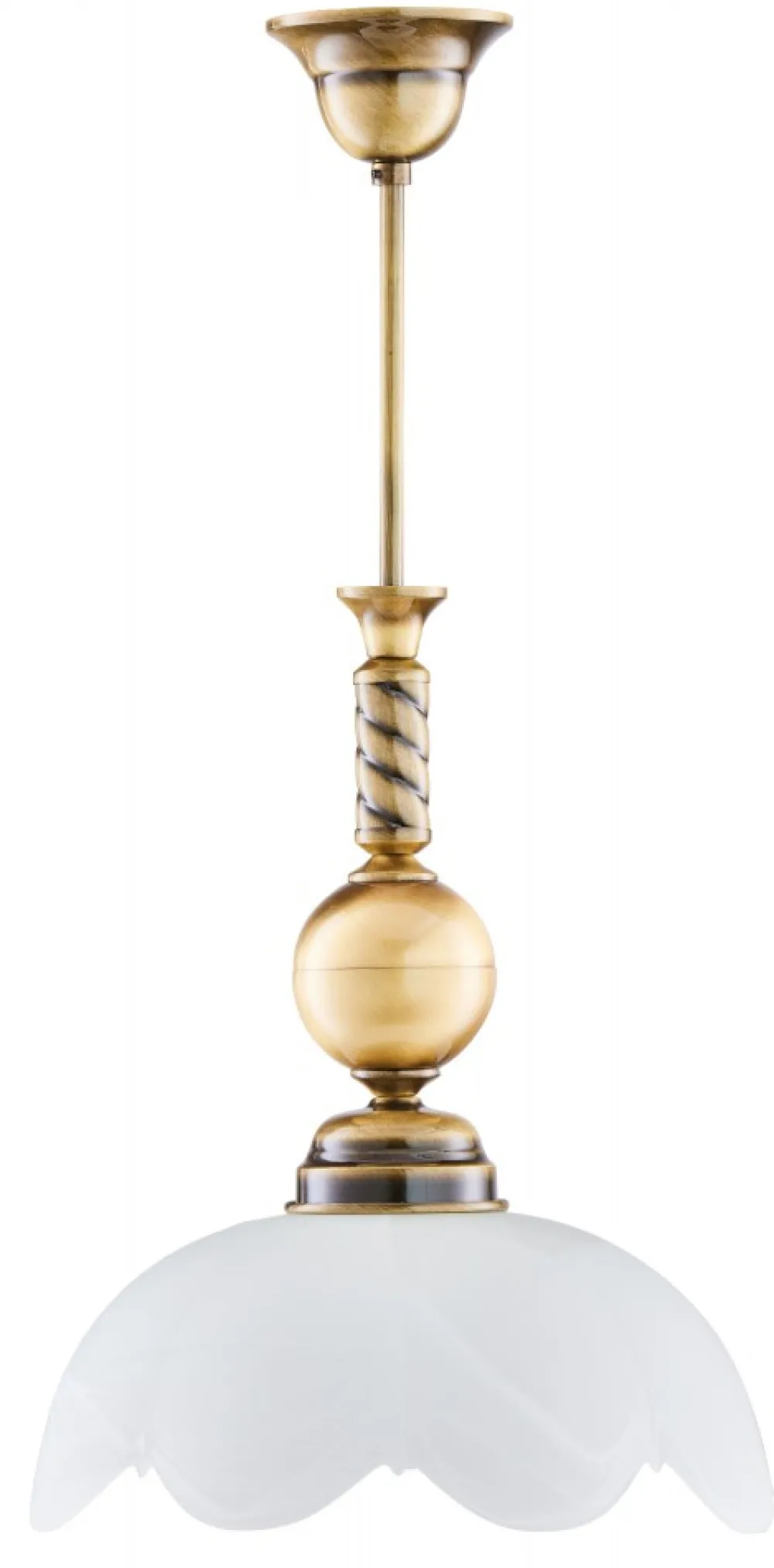 Lampa Sufitowa Patyna Biały Szklany Klosz 1xE27 * Jupiter Sale