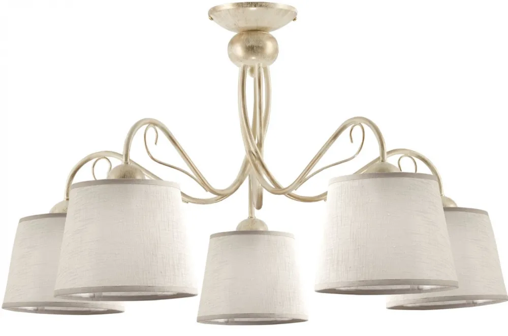 Lampa Sufitowa KAMELIA Beżowy Abażury 5xE27 * Jupiter Online