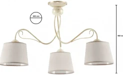 Lampa Sufitowa KAMELIA Beżowy Abażury 3xE27 * Jupiter Hot