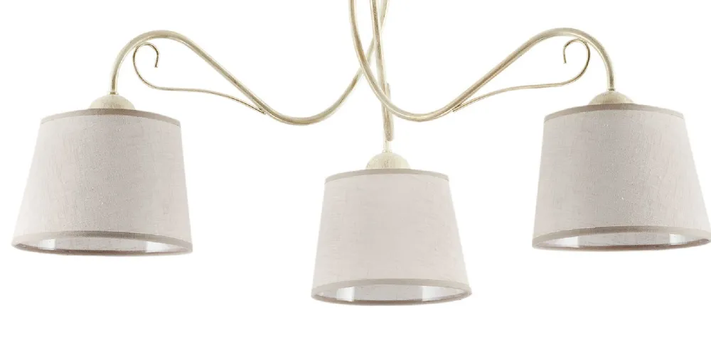Lampa Sufitowa KAMELIA Beżowy Abażury 3xE27 * Jupiter Hot