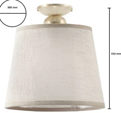 Lampa Sufitowa KAMELIA Beżowy Abażur 1xE27 38 cm * Jupiter New