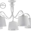 Lampa Sufitowa KAMELIA Biały Abażury 5xE27 * Jupiter Best
