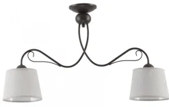 Lampa Sufitowa KAMELIA Brązowy Szary Abażury 2xE27 * Jupiter Best