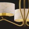 Lampa sufitowa KASZMIR złota biały abażur 3xE27 * Jupiter New