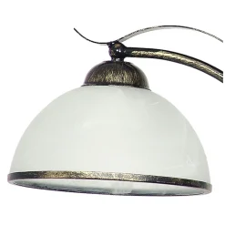 Lampa Sufitowa KORFU Brązowy Złoty Szklany Klosz 5xE27 * Luminex Online