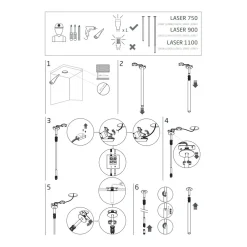 Lampa Sufitowa LASER Czarny 1xG9 110cm * Nowodvorski Discount