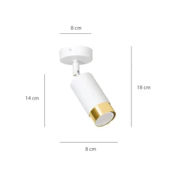 Lampa sufitowa led HIRO 1 biało złota * EMIBIG