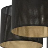 Lampa Sufitowa LOFT SHADE Czarny Złoty Klosz z Tworzywa 5xE27 * Luminex Clearance