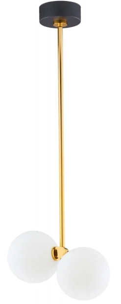 Lampa Sufitowa LUNA Czarny Złoty Szklane Klosze 2xG9 * Jupiter New
