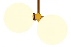 Lampa Sufitowa LUNA Czarny Złoty Szklane Klosze 2xG9 * Jupiter New