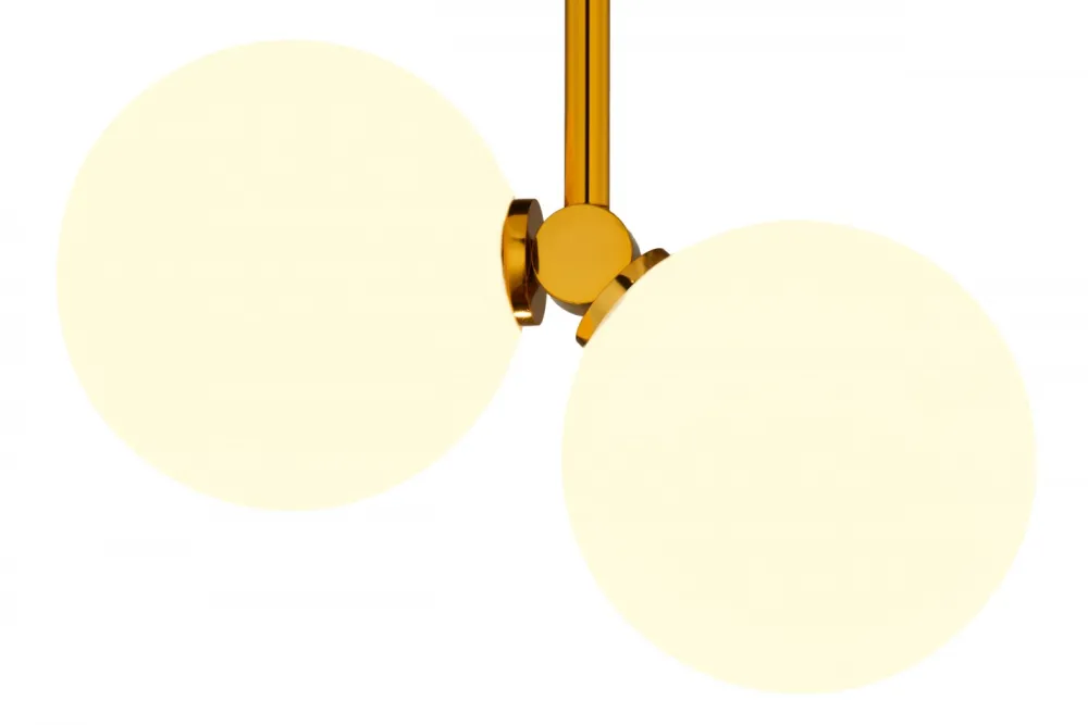 Lampa Sufitowa LUNA Czarny Złoty Szklane Klosze 2xG9 * Jupiter New