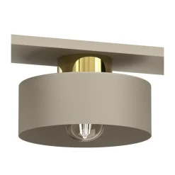 Lampa Sufitowa MARTI Beżowy Złoty Metalowy Klosz 3xE27 * Luminex Clearance