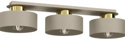 Lampa Sufitowa MARTI Beżowy Złoty Metalowy Klosz 3xE27 * Luminex Clearance