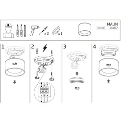 Lampa Sufitowa MAUN Biały 1xGX53 7,2cm * Nowodvorski Discount