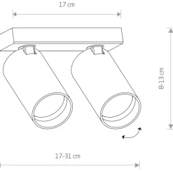 Lampa sufitowa MONO złota/czarna 2xGU10 * Nowodvorski Sale