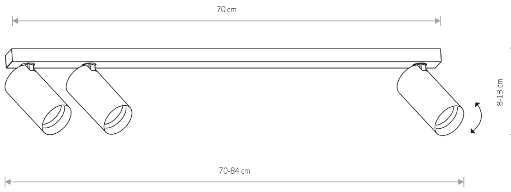 Lampa sufitowa MONO złoty/czarny 3xGU10 * Nowodvorski