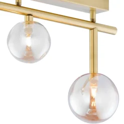 Lampa Sufitowa NEPTUN Złoty Szklane Klosze 3xG9 * Jupiter