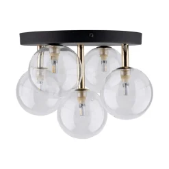 Lampa Sufitowa NILOS Czarny Złoty Szklane Klosze 5xG9 * TK Lighting Clearance