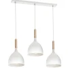 Lampa sufitowa Noak Wood biała potrójna * Luminex Discount