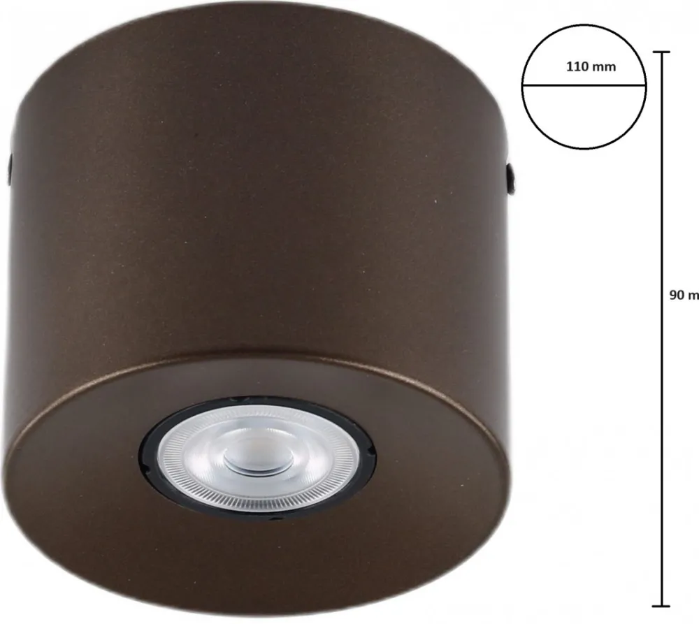 Lampa Sufitowa ORION Brązowy 1xGU10 9cm * TK Lighting Clearance