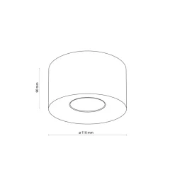 Lampa Sufitowa ORION Czarny 1xGU10 9cm * TK Lighting Hot