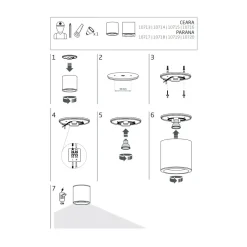 Lampa Sufitowa PARANA Szary 1xGU10 IP44 * Nowodvorski Outlet