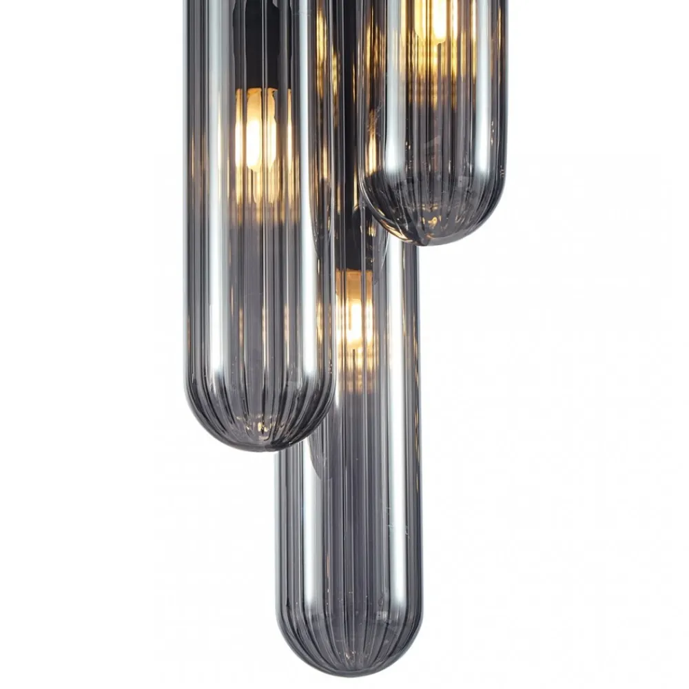 Lampa Sufitowa PAX Czarny Szklane Klosze 3xG9 * Eko-light Best