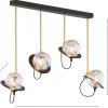 Lampa Sufitowa PLANET Czarny Złoty Szklane Klosze 3xG9 * Jupiter Hot