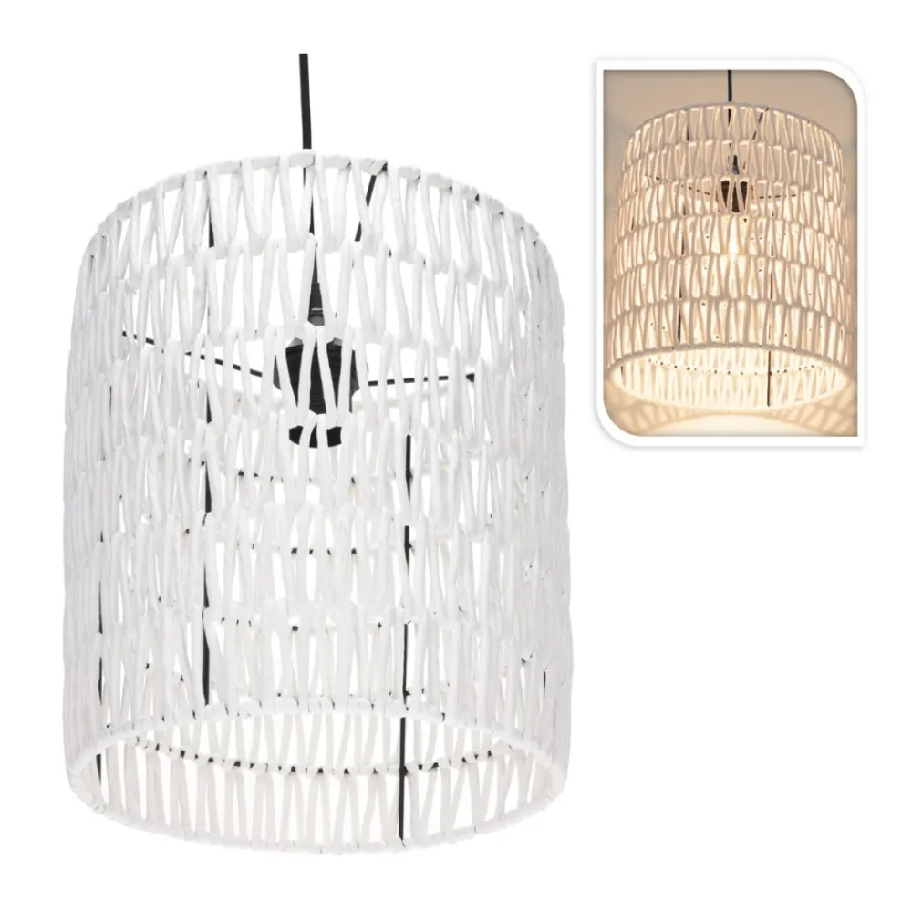 Lampa sufitowa pleciona Boho biała * H&S Decoration Discount