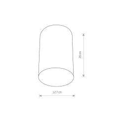 Lampa Sufitowa POINT PLEXI L Czarny 1xE27 IP20 * Nowodvorski Sale