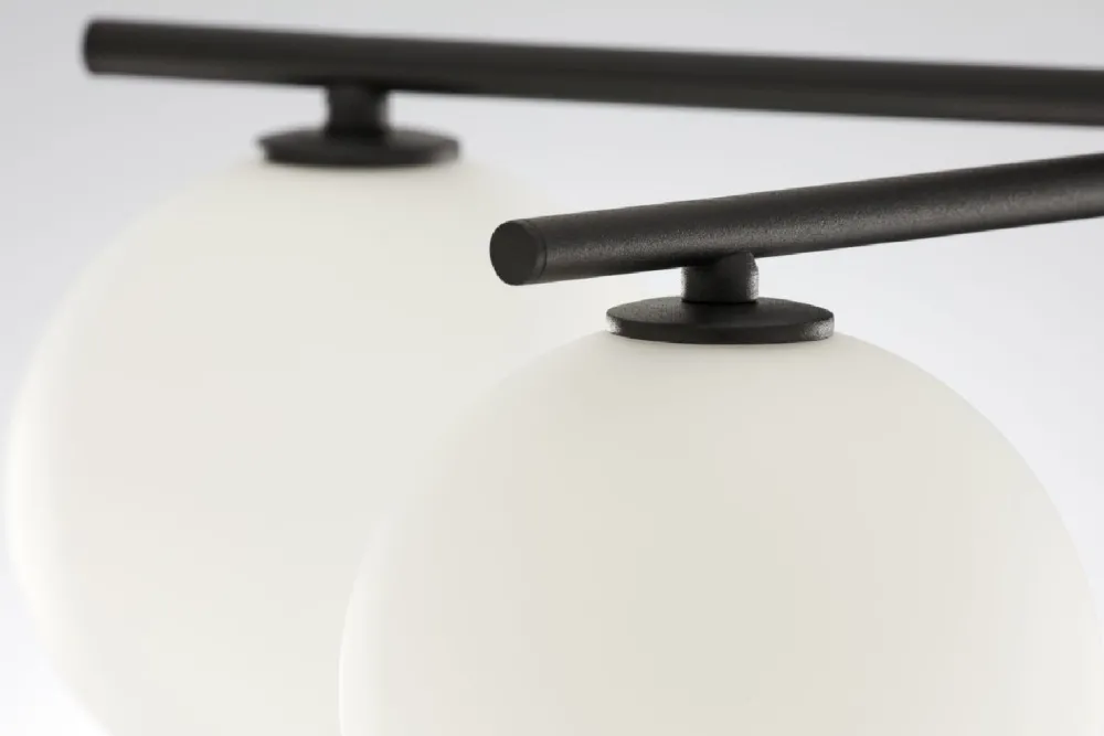 Lampa sufitowa PRATO czarna biały klosz 5xG9 * Jupiter Sale