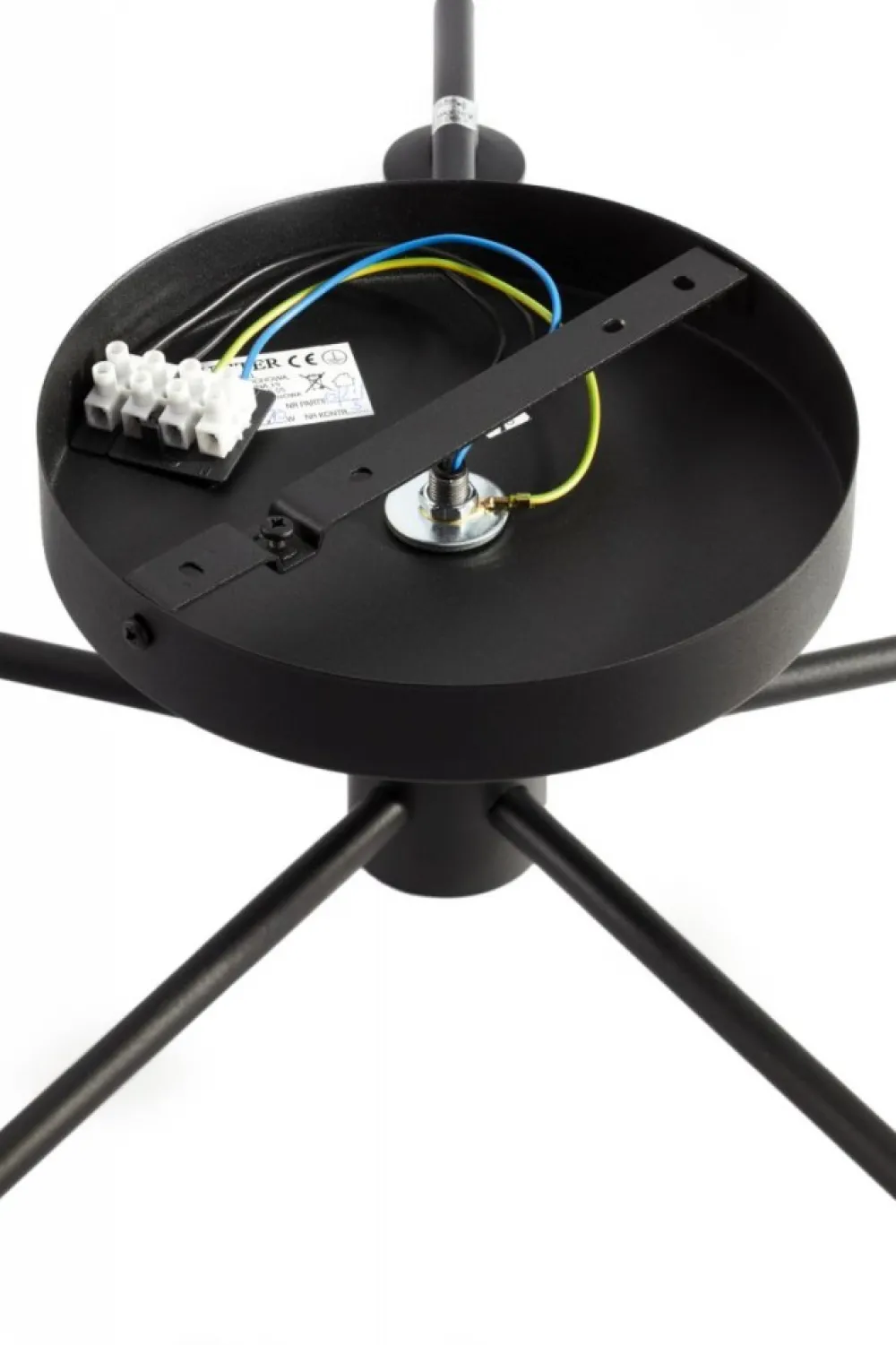 Lampa sufitowa PRATO czarna biały klosz 5xG9 * Jupiter Sale