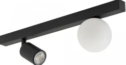 Lampa Sufitowa Regulowana VOX Czarny Biały Szklany Klosz 1xGU10 1xG9 * TK Lighting Outlet