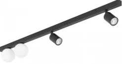 Lampa Sufitowa Regulowana VOX Czarny Biały Szklane Klosze 2xGU10 2xG9 * TK Lighting