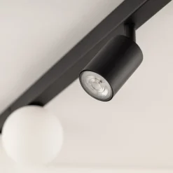 Lampa Sufitowa Regulowana VOX Czarny Biały Szklane Klosze 2xGU10 2xG9 * TK Lighting
