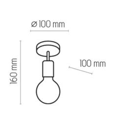 Lampa sufitowa RETRO czarna/patyna 1xE27 * TK Lighting Hot