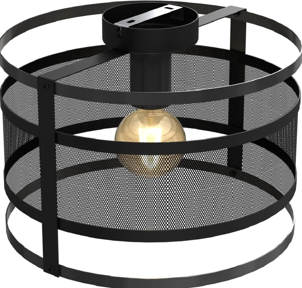 Lampa Sufitowa RIM Czarny Metalowy Klosz 1xE27 30cm * Luminex Outlet