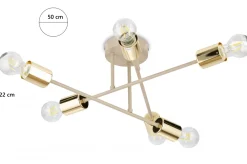 Lampa Sufitowa Robi Beżowa 6xE27 50 cm * HowHomely Discount