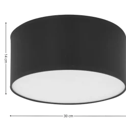 Lampa sufitowa RONDO czarna 1xE27 30 cm * TK Lighting Clearance