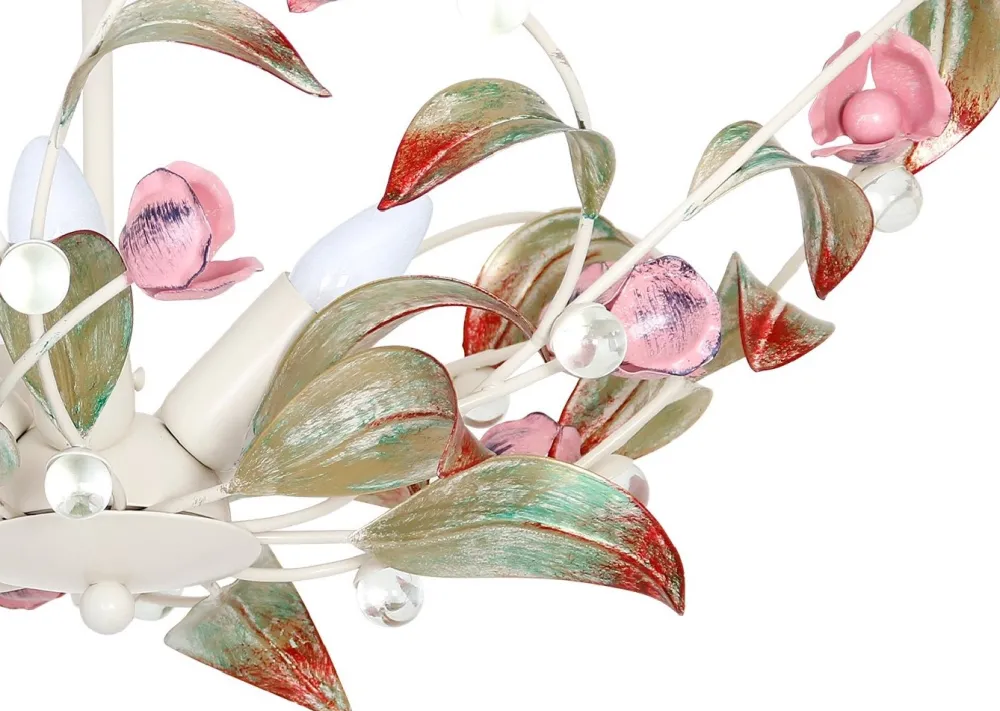 Lampa Sufitowa ROSE Biały Kremowy 5xE14 * Luminex