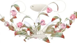 Lampa Sufitowa ROSE Biały Kremowy 5xE14 * Luminex
